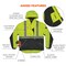 Ergodyne Jacket, Sherpa; Polyester, Class 2 Type R, Lime, S 8275 - alternate 5